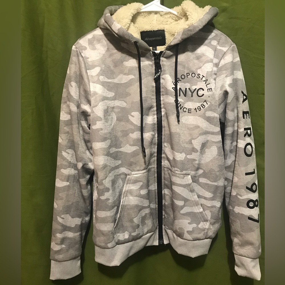 Mens size M Aeropostale zip up hoodie jacket NWT